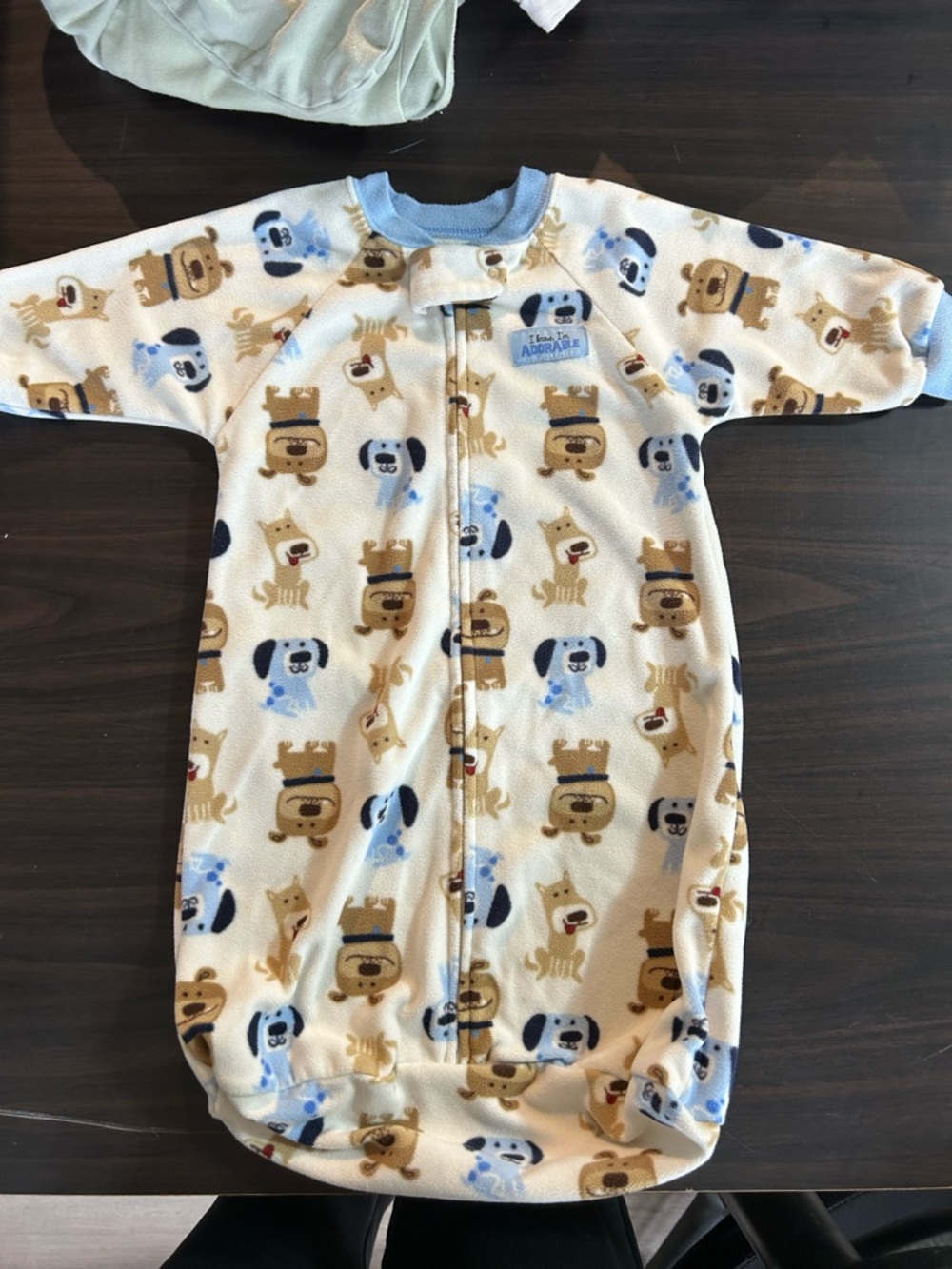 Carter’s Baby Fleece Sleep Sack 0–6 Months Puppy Print Cozy Warm Sleep Wear